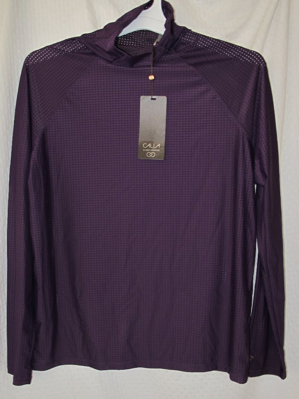 NWT - CALIA Mesh Long-Sleeve Pullover Top - M